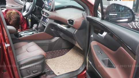 Thảm lót sàn ô tô 360 độ Hyundai Santafe giá tại xưởng, rẻ nhất Hà Nội, TPHCM
